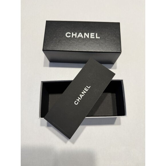 Chanel Spellout Logo Black Sunglasses Box Glasses Storage Box - Picture 2 of 7